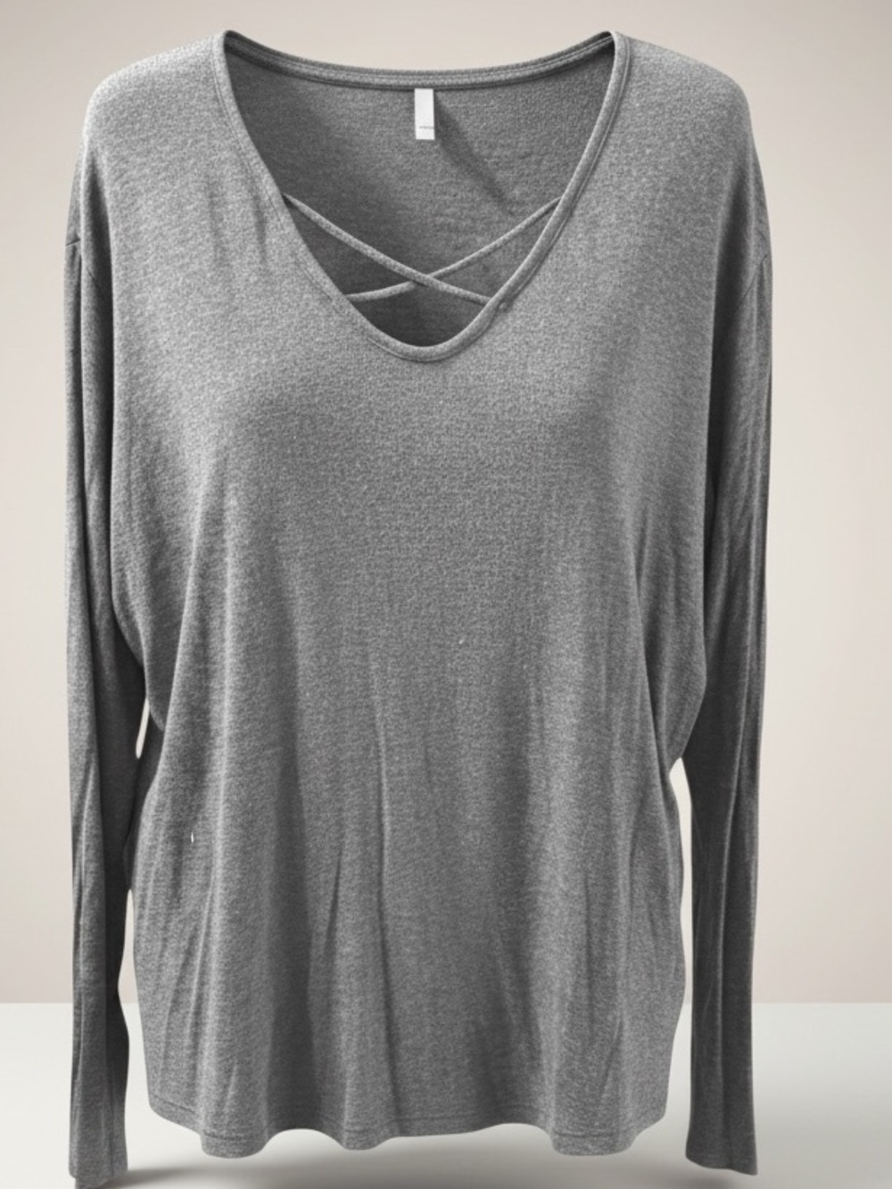 Ladies 3X Long Sleeve V-Neck Cross front Top. Lightweight or dressy. Long sleeve